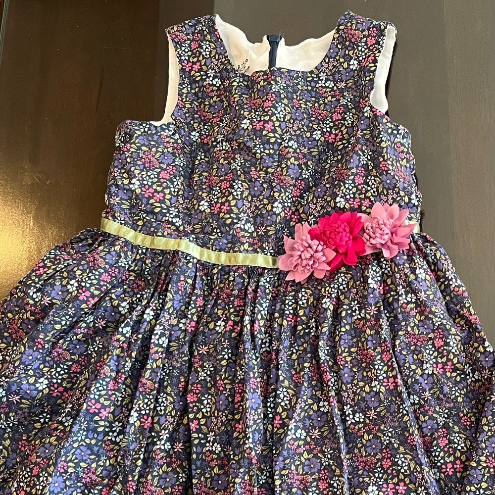 Pippa & Julie Girls Floral Dress Size 5 EUC Lined